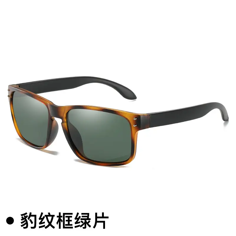 Polarized Sunglasses Brown Frame Green Lens Unisex Outdoor Sports
