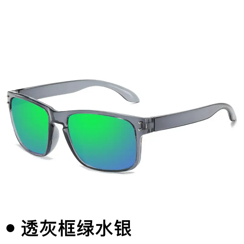 Polarized Sunglasses Brown Frame Green Lens Unisex Outdoor Sports - Image 12