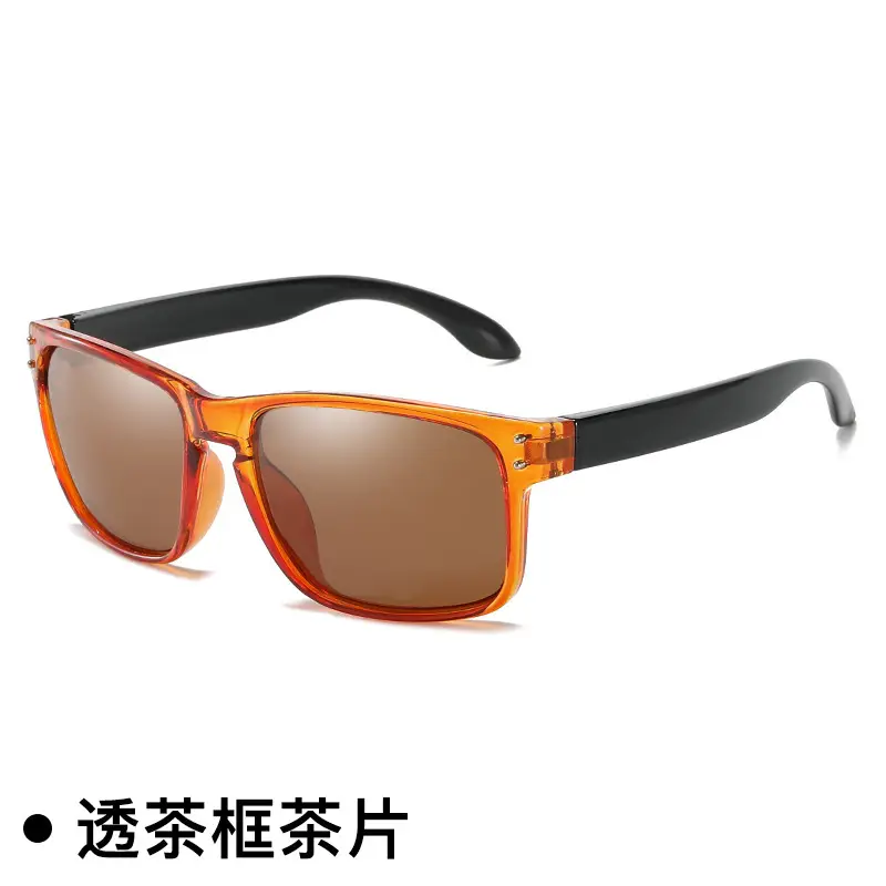 Polarized Sunglasses Brown Frame Green Lens Unisex Outdoor Sports - Image 9