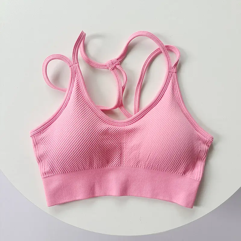 Fitness Suit with Thin Straps and Beautiful Back for Women Running Yoga Sports Bra Peach Butt Lift Leopard Print Three-Point Shorts