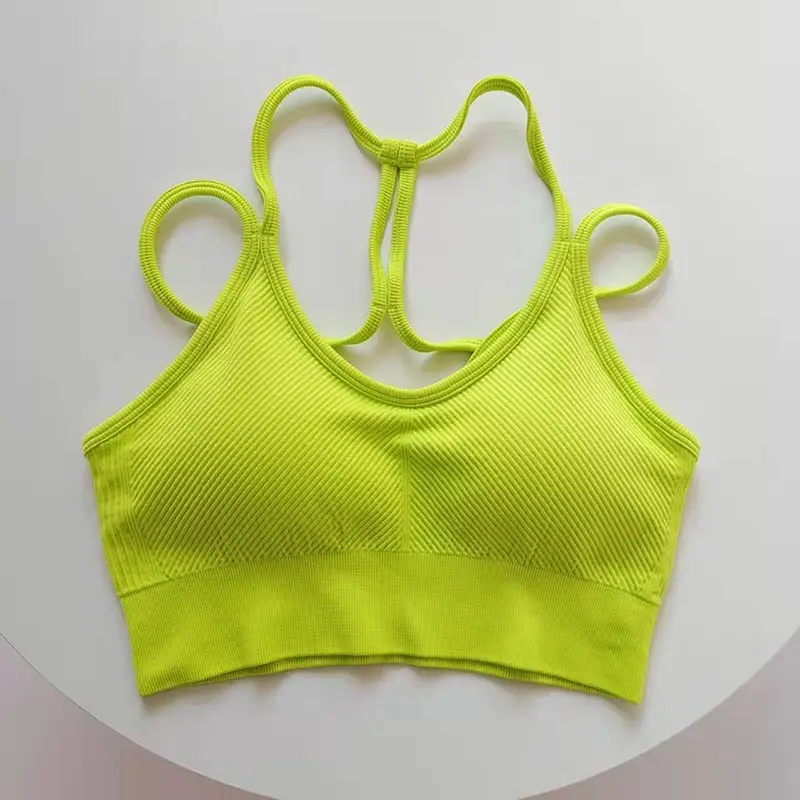 Fitness Suit with Thin Straps and Beautiful Back for Women Running Yoga Sports Bra Peach Butt Lift Leopard Print Three-Point Shorts