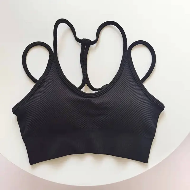 Fitness Suit with Thin Straps and Beautiful Back for Women Running Yoga Sports Bra Peach Butt Lift Leopard Print Three-Point Shorts