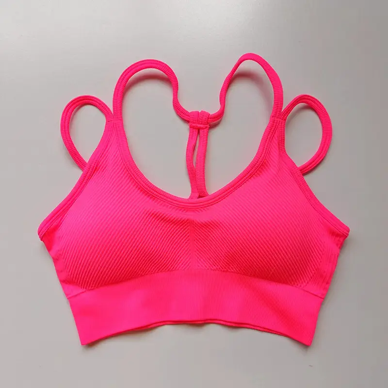 Fitness Suit with Thin Straps and Beautiful Back for Women Running Yoga Sports Bra Peach Butt Lift Leopard Print Three-Point Shorts