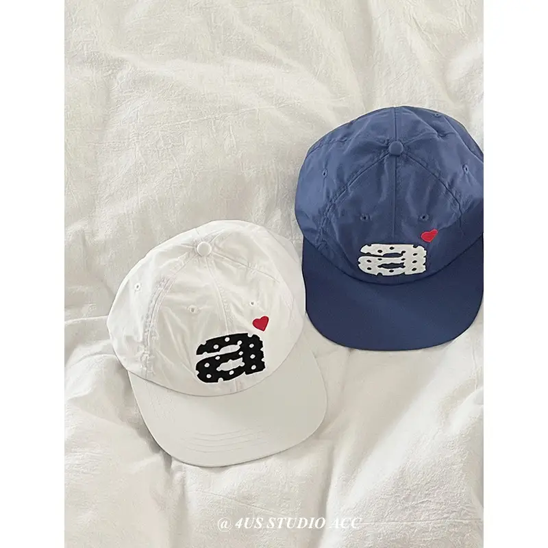 Korean Ig Heart Embroidered Baseball Caps for Women - Image 7