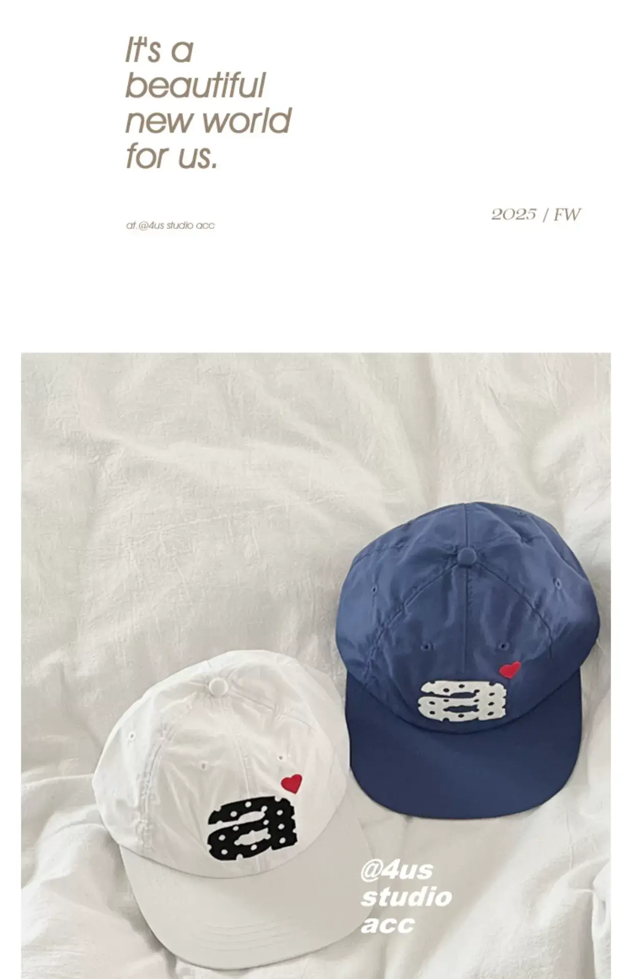 Korean Ig Heart Embroidered Baseball Caps for Women — feature 10