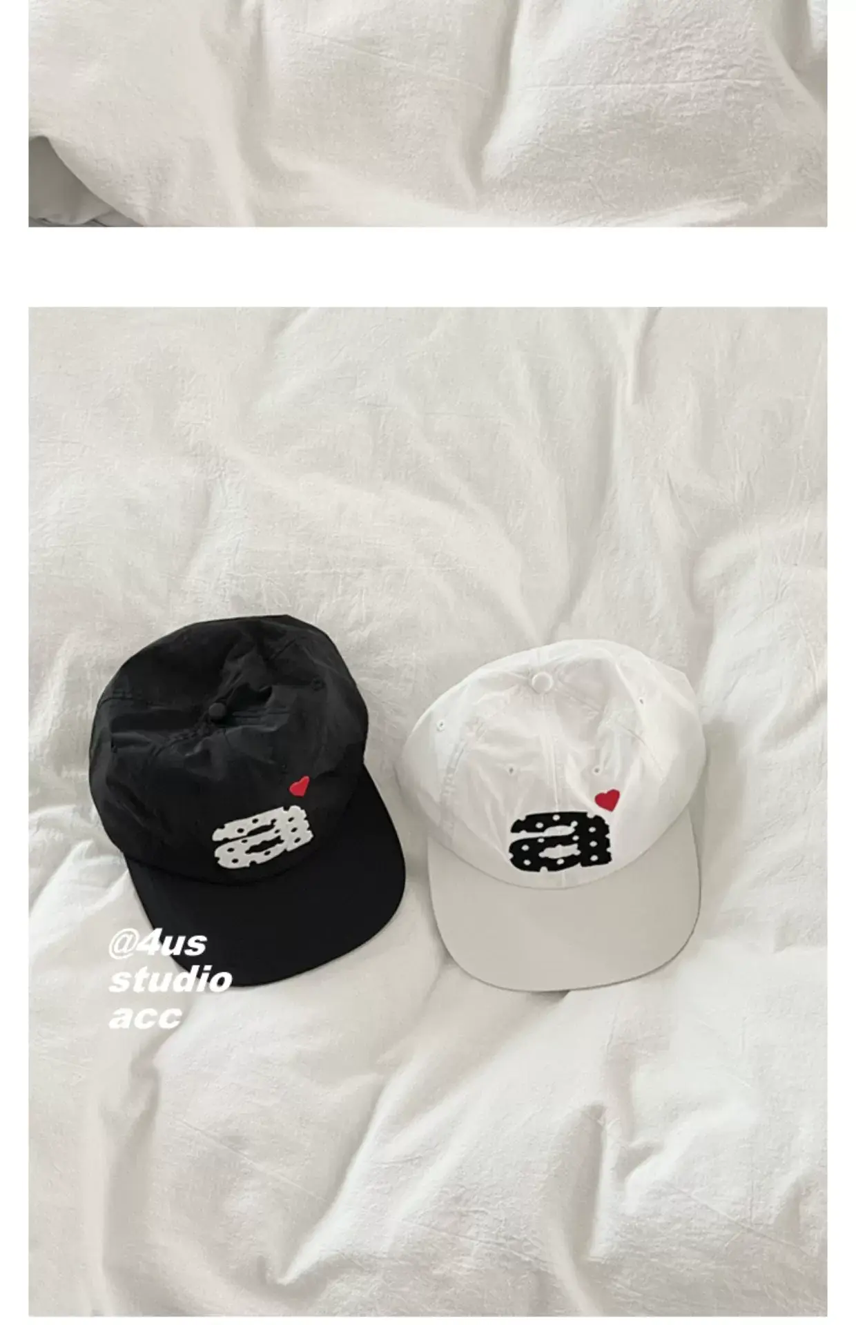 Korean Ig Heart Embroidered Baseball Caps for Women — feature 11