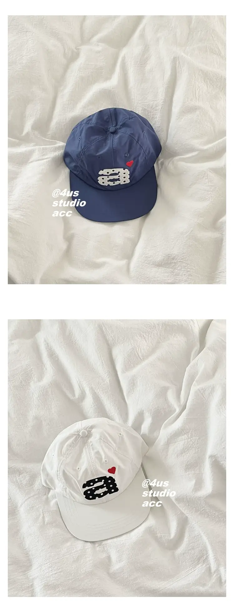 Korean Ig Heart Embroidered Baseball Caps for Women — feature 8