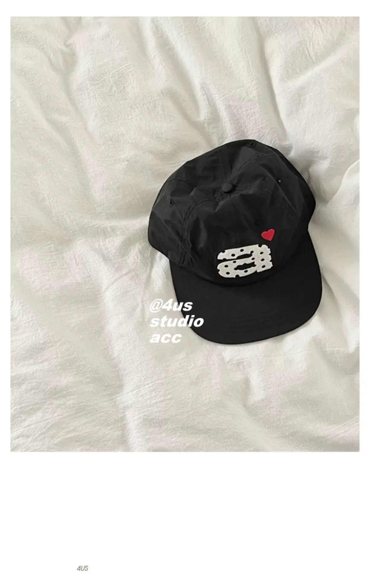 Korean Ig Heart Embroidered Baseball Caps for Women — feature 9