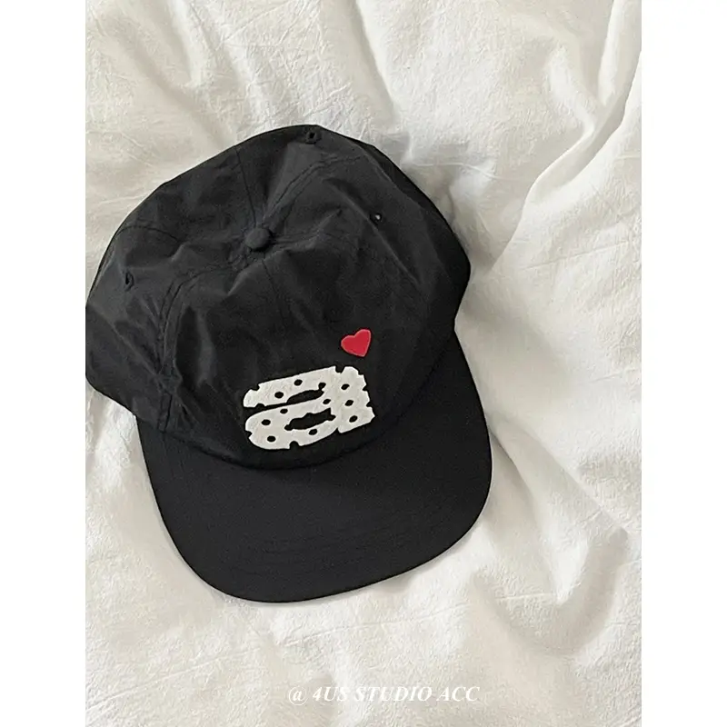 Korean Ig Heart Embroidered Baseball Caps for Women - Image 3