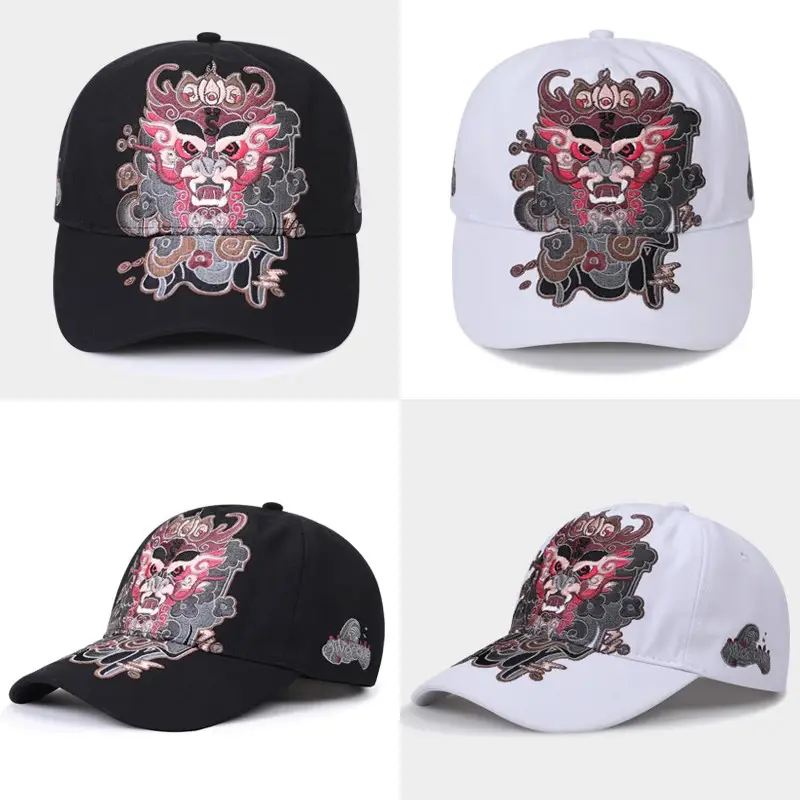2025 Retro Dragon Embroidered Black Baseball Cap - Image 5