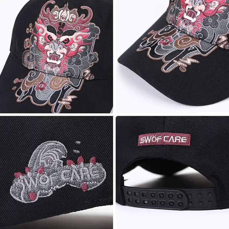 2025 Retro Dragon Embroidered Black Baseball Cap - Image 7