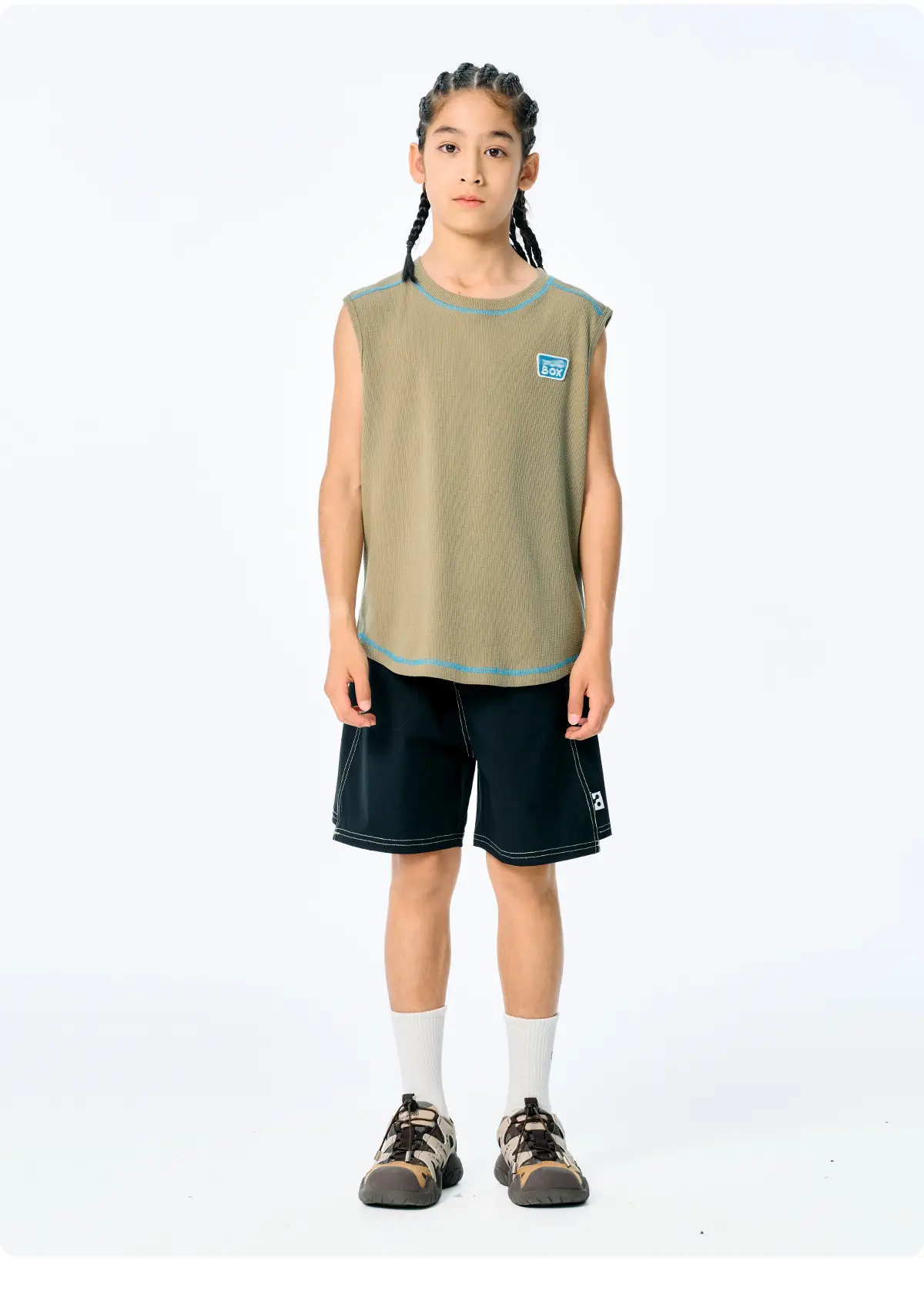 Girls Sleeveless T-Shirt Purple Cotton Summer Wear — feature 13