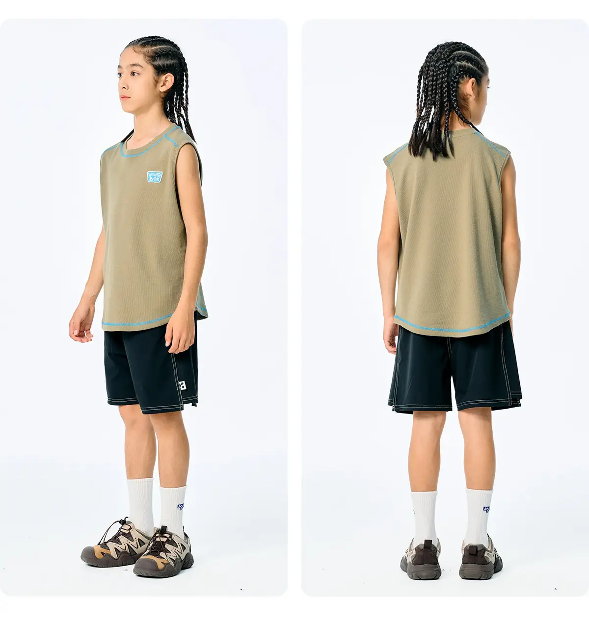 Girls Sleeveless T-Shirt Purple Cotton Summer Wear — feature 14
