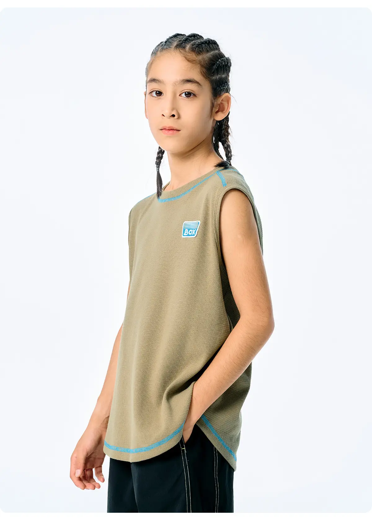 Girls Sleeveless T-Shirt Purple Cotton Summer Wear — feature 16