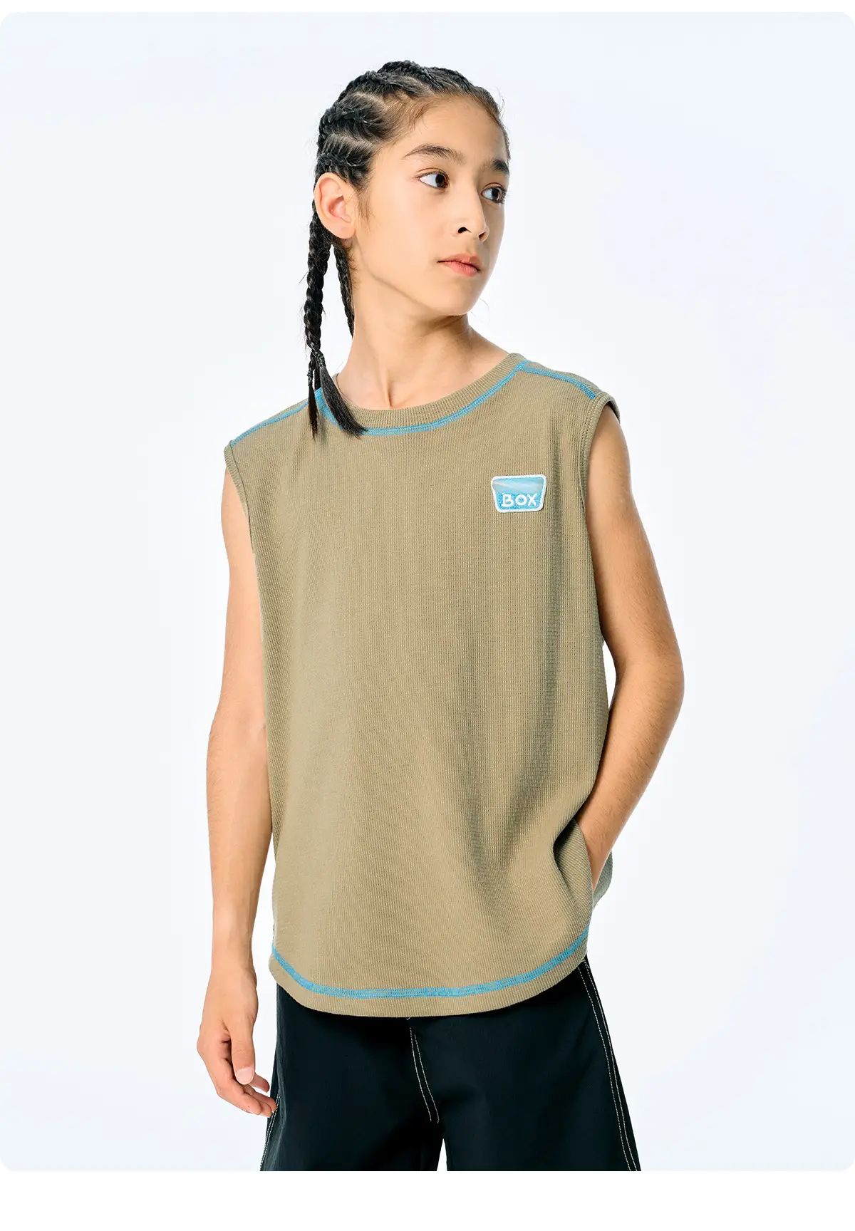 Girls Sleeveless T-Shirt Purple Cotton Summer Wear — feature 17