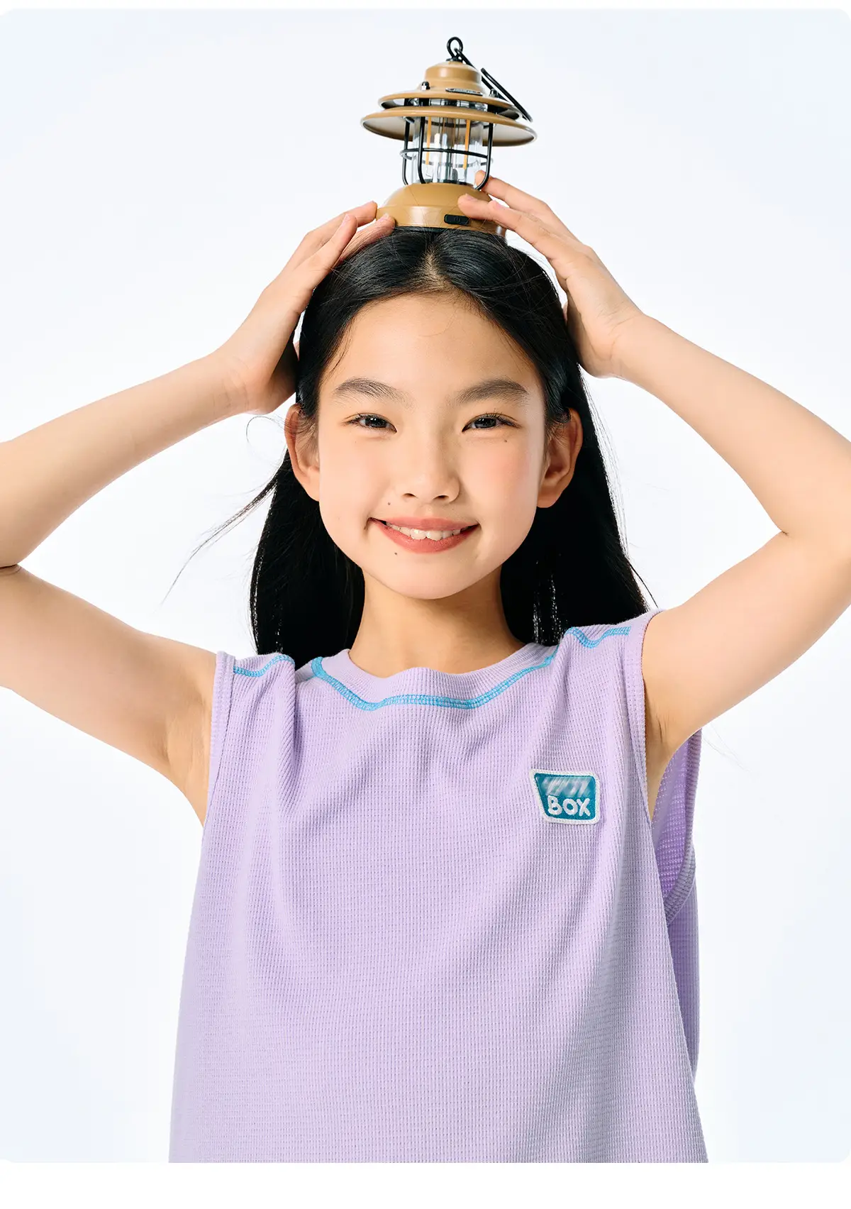 Girls Sleeveless T-Shirt Purple Cotton Summer Wear — feature 22