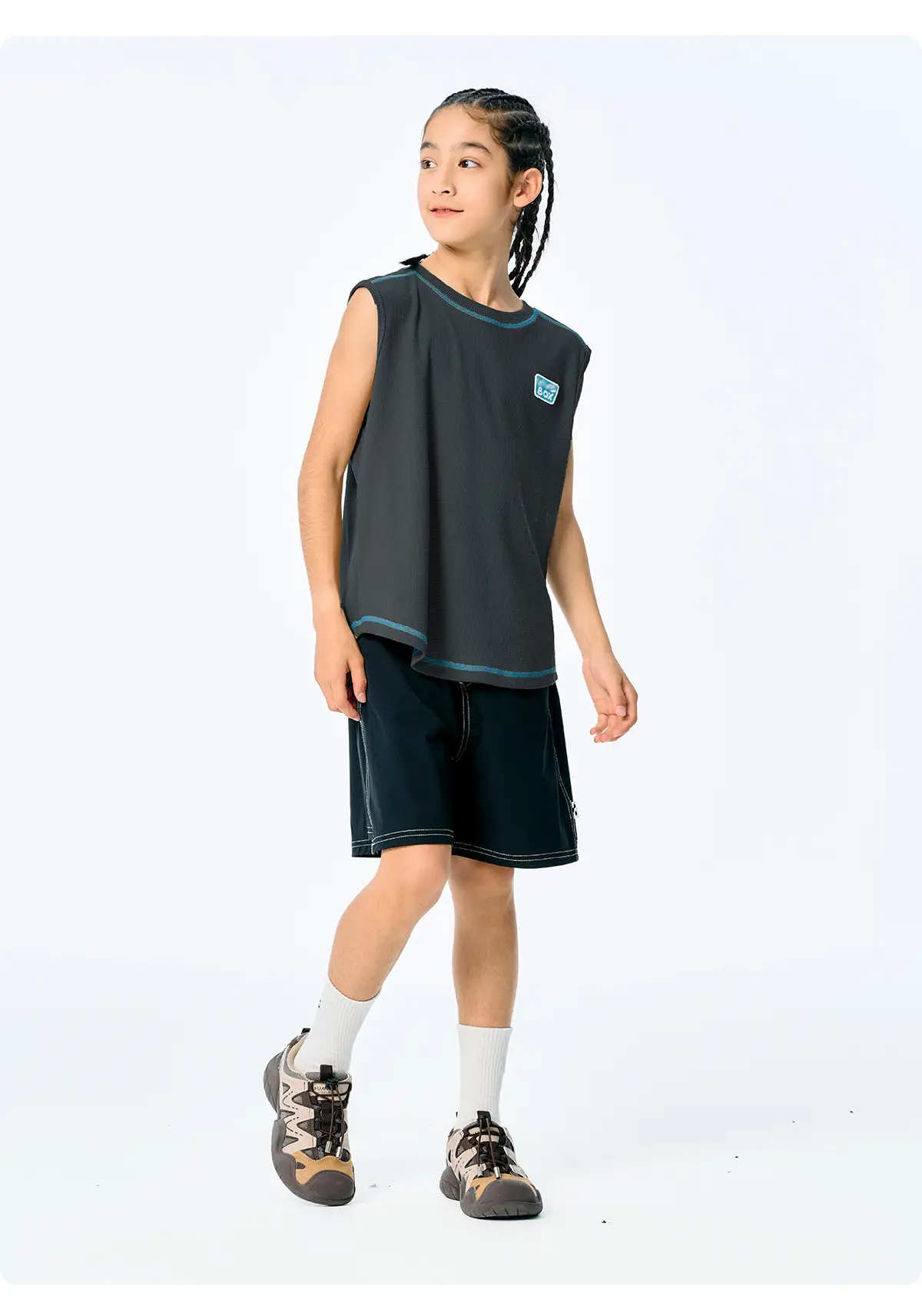Girls Sleeveless T-Shirt Purple Cotton Summer Wear — feature 26