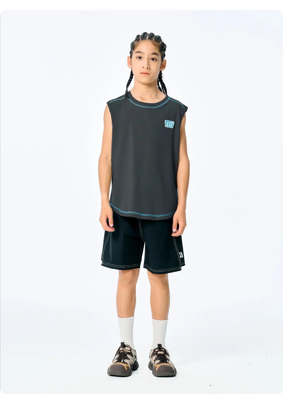Girls Sleeveless T-Shirt Purple Cotton Summer Wear — feature 27