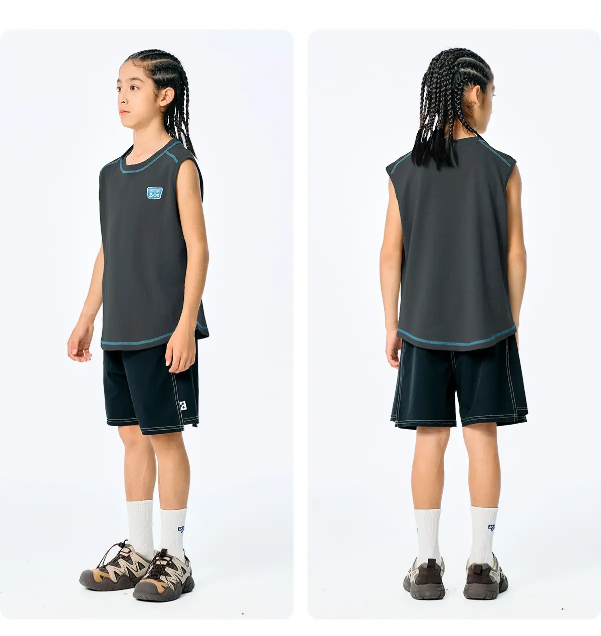Girls Sleeveless T-Shirt Purple Cotton Summer Wear — feature 28