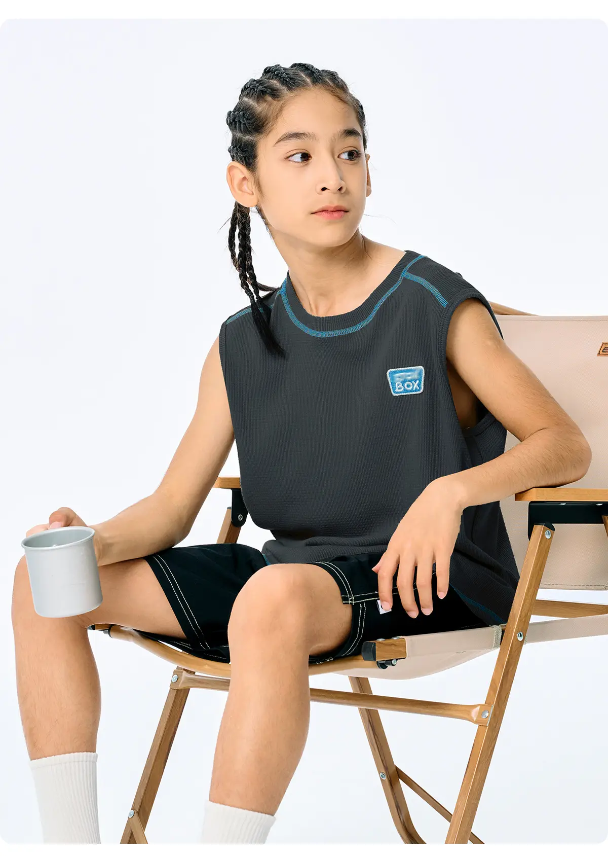 Girls Sleeveless T-Shirt Purple Cotton Summer Wear — feature 29