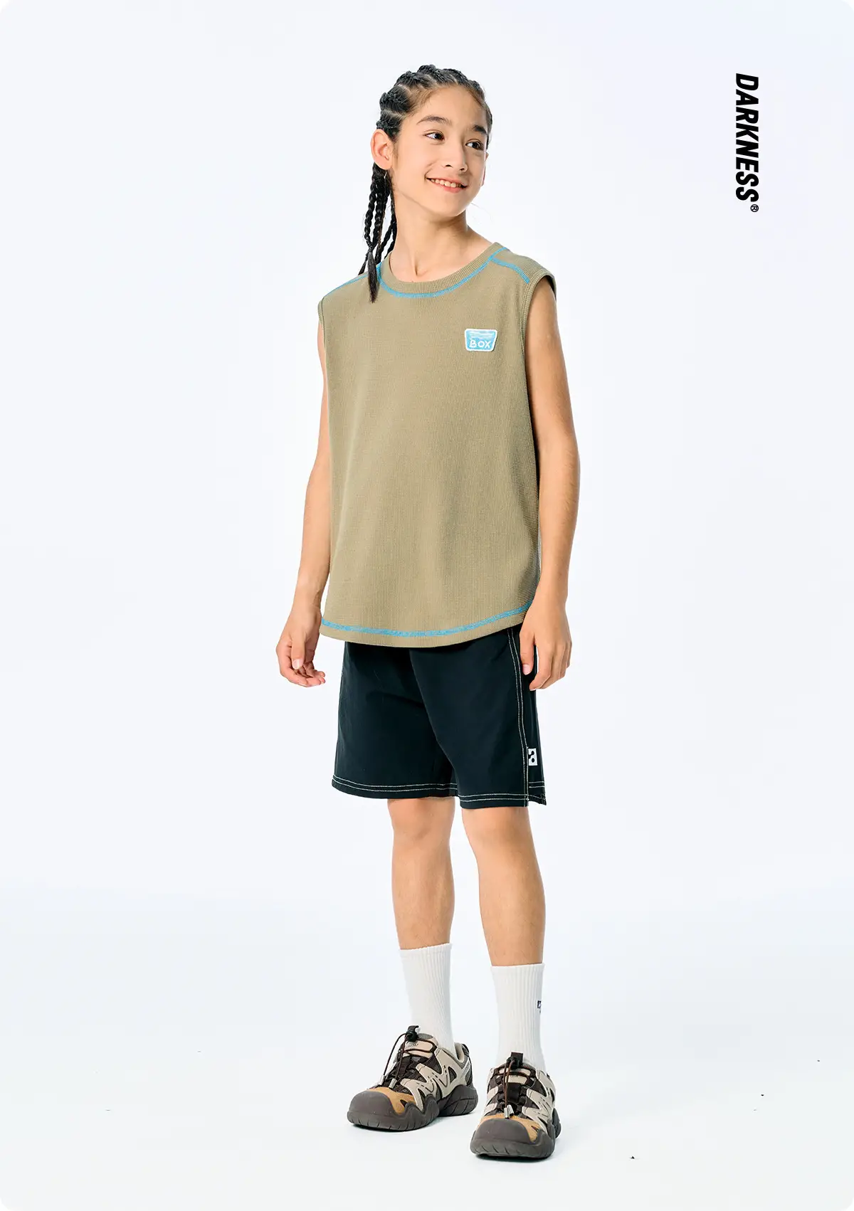 Girls Sleeveless T-Shirt Purple Cotton Summer Wear — feature 3