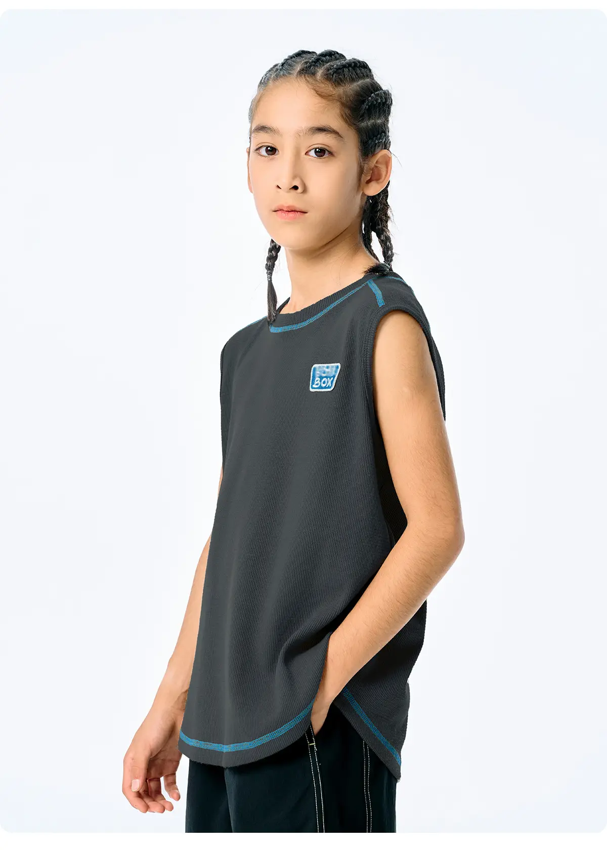 Girls Sleeveless T-Shirt Purple Cotton Summer Wear — feature 30