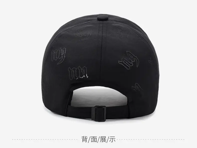 Men's Black NY&MA Baseball Cap with Extended Bristle — feature 12
