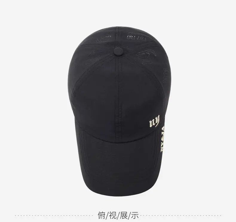 Men's Black NY&MA Baseball Cap with Extended Bristle — feature 13