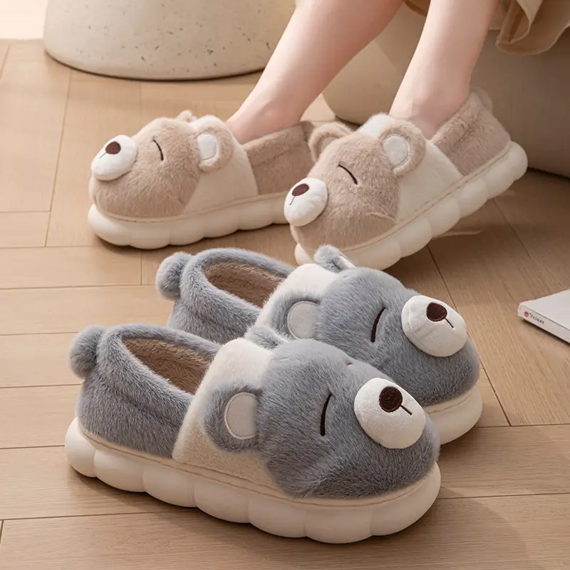 Cotton Slippers Men's Winter Bag Heel 2025 New Cute Indoor Home Non-Slip Warm Plush Couple Cotton Shoes Women