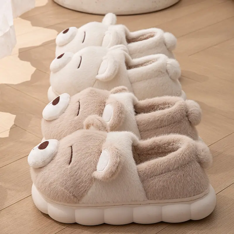 Cotton Slippers Men's Winter Bag Heel 2025 New Cute Indoor Home Non-Slip Warm Plush Couple Cotton Shoes Women
