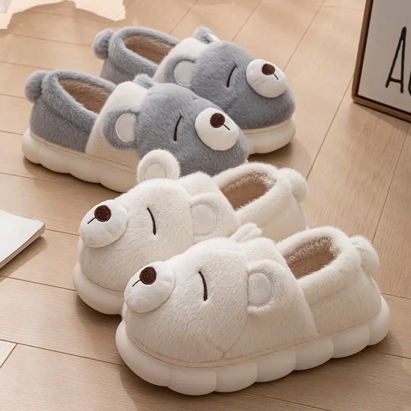 Cotton Slippers Men's Winter Bag Heel 2025 New Cute Indoor Home Non-Slip Warm Plush Couple Cotton Shoes Women