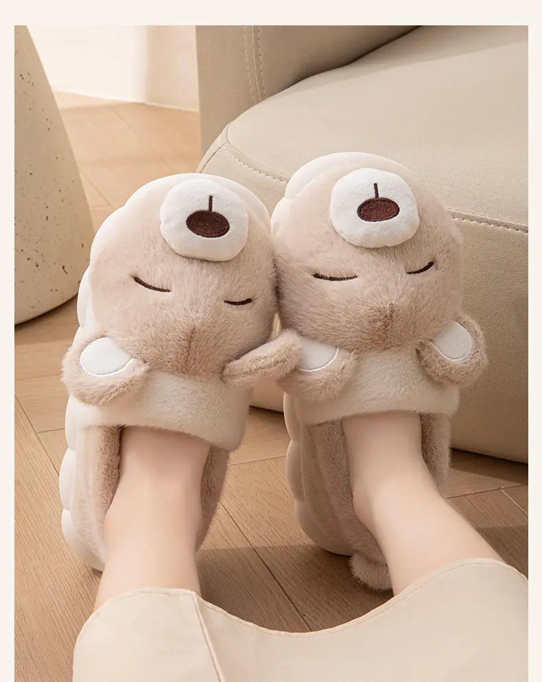 Cotton Slippers Men's Winter Bag Heel 2025 New Cute Indoor Home Non-Slip Warm Plush Couple Cotton Shoes Women — feature 13