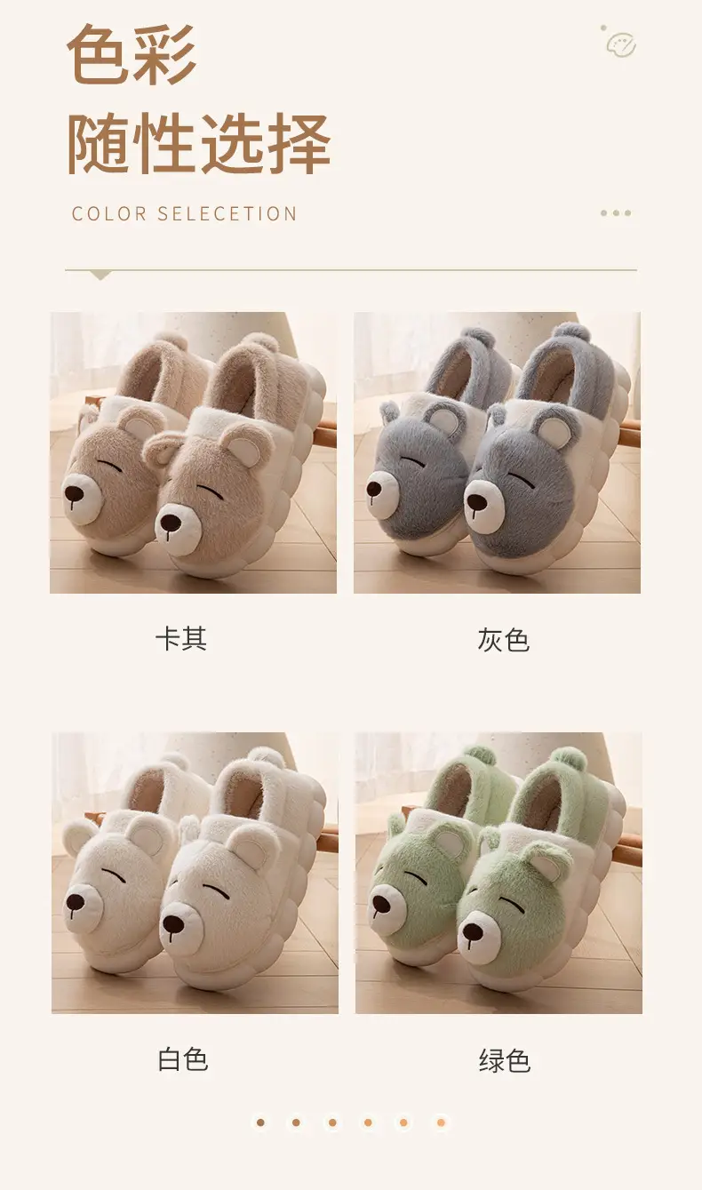 Cotton Slippers Men's Winter Bag Heel 2025 New Cute Indoor Home Non-Slip Warm Plush Couple Cotton Shoes Women — feature 5