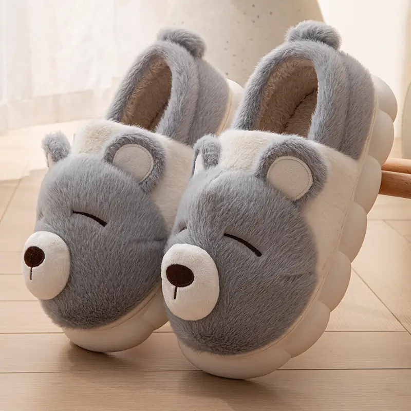 Cotton Slippers Men's Winter Bag Heel 2025 New Cute Indoor Home Non-Slip Warm Plush Couple Cotton Shoes Women