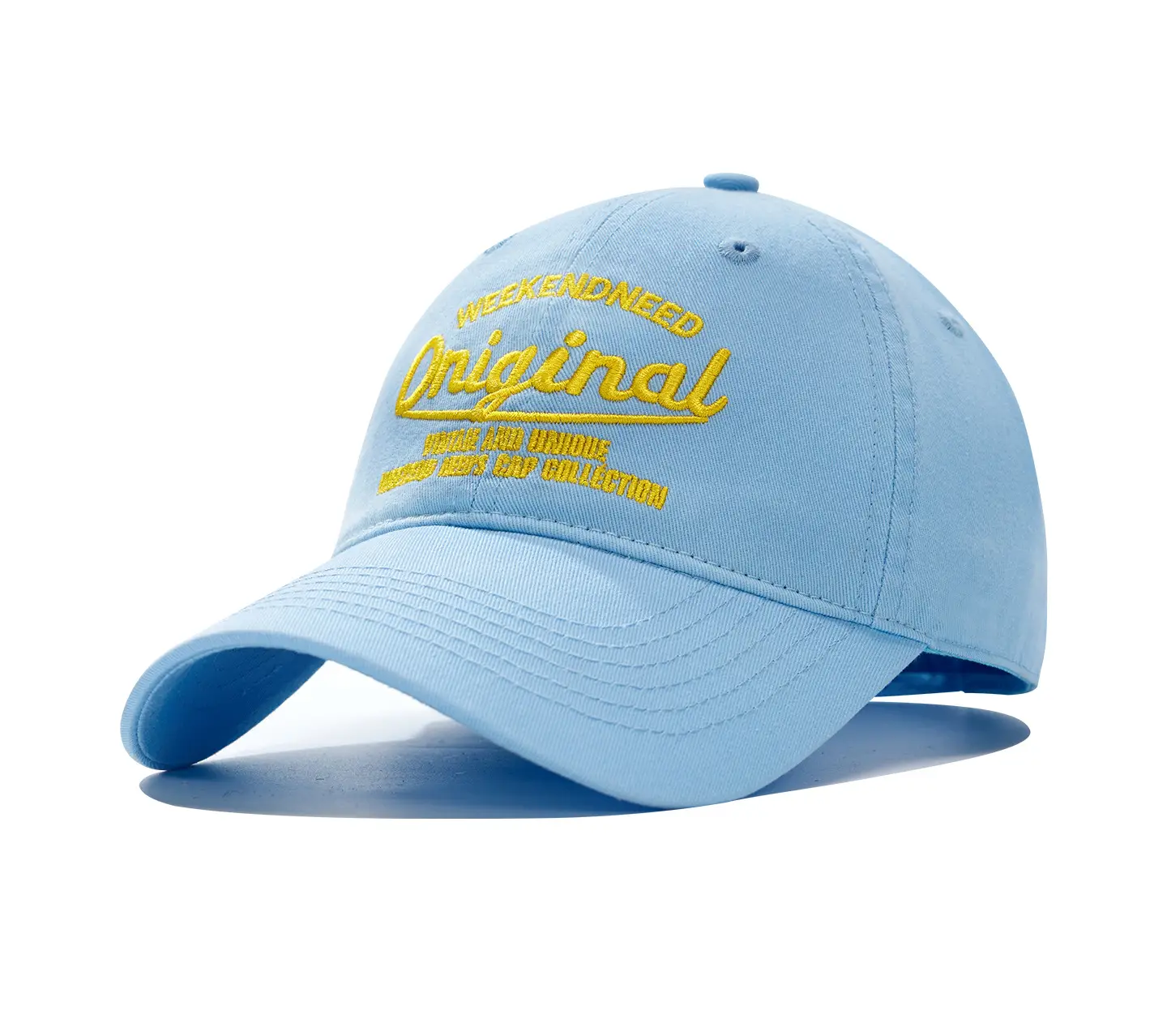 Light Blue Embroidered Baseball Cap for Women — feature 17