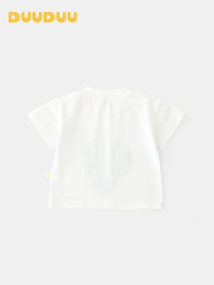Duuduu Baby T-Shirt White Short Sleeve Korean Style - Image 4