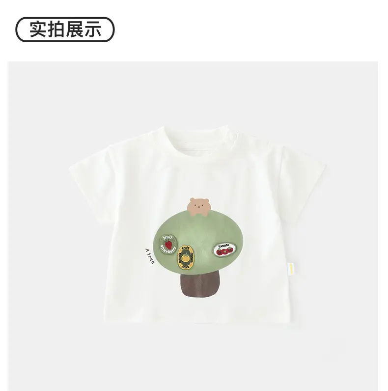 Duuduu Baby T-Shirt White Short Sleeve Korean Style — feature 16