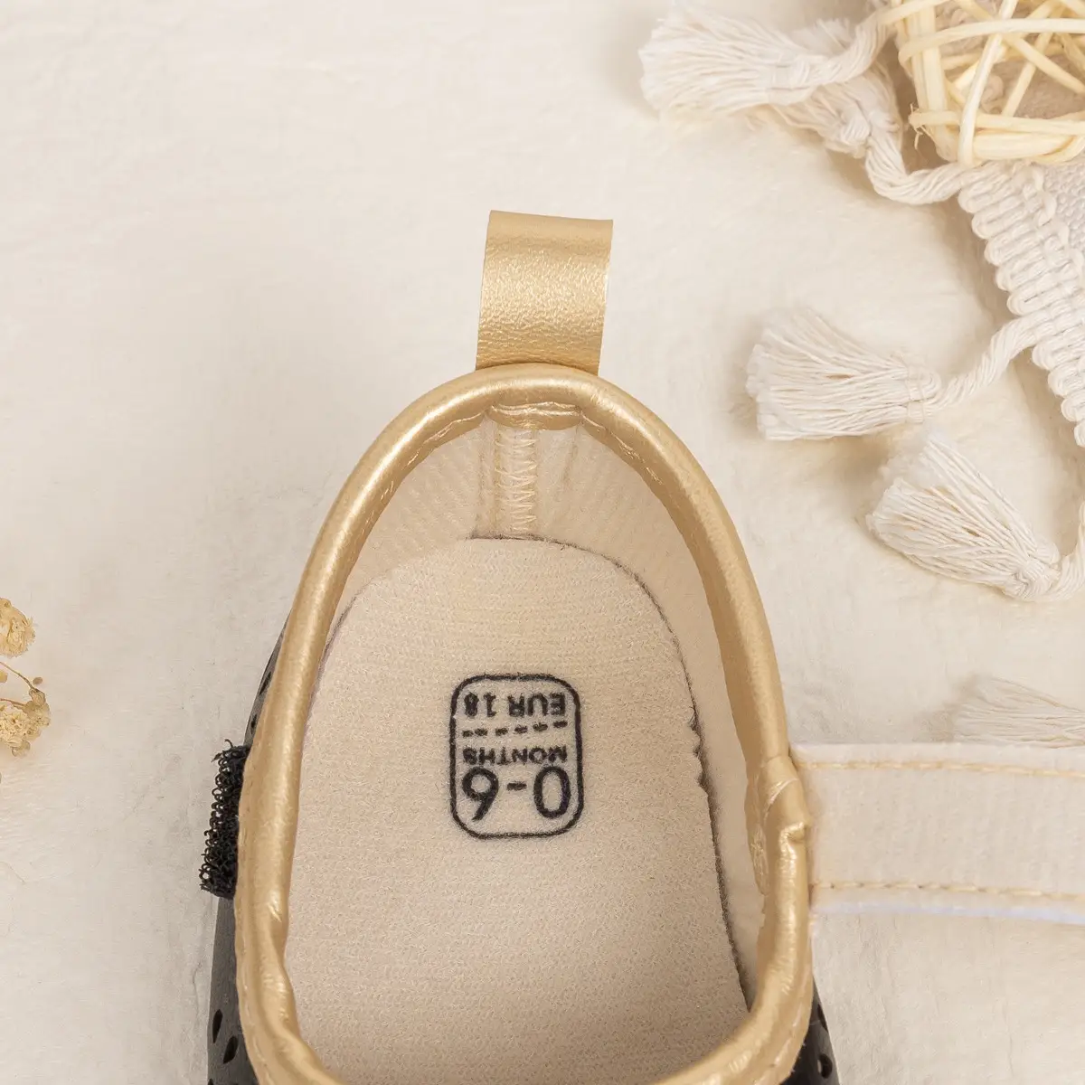 White Cut Out Baby Slippers for Girls — feature 17