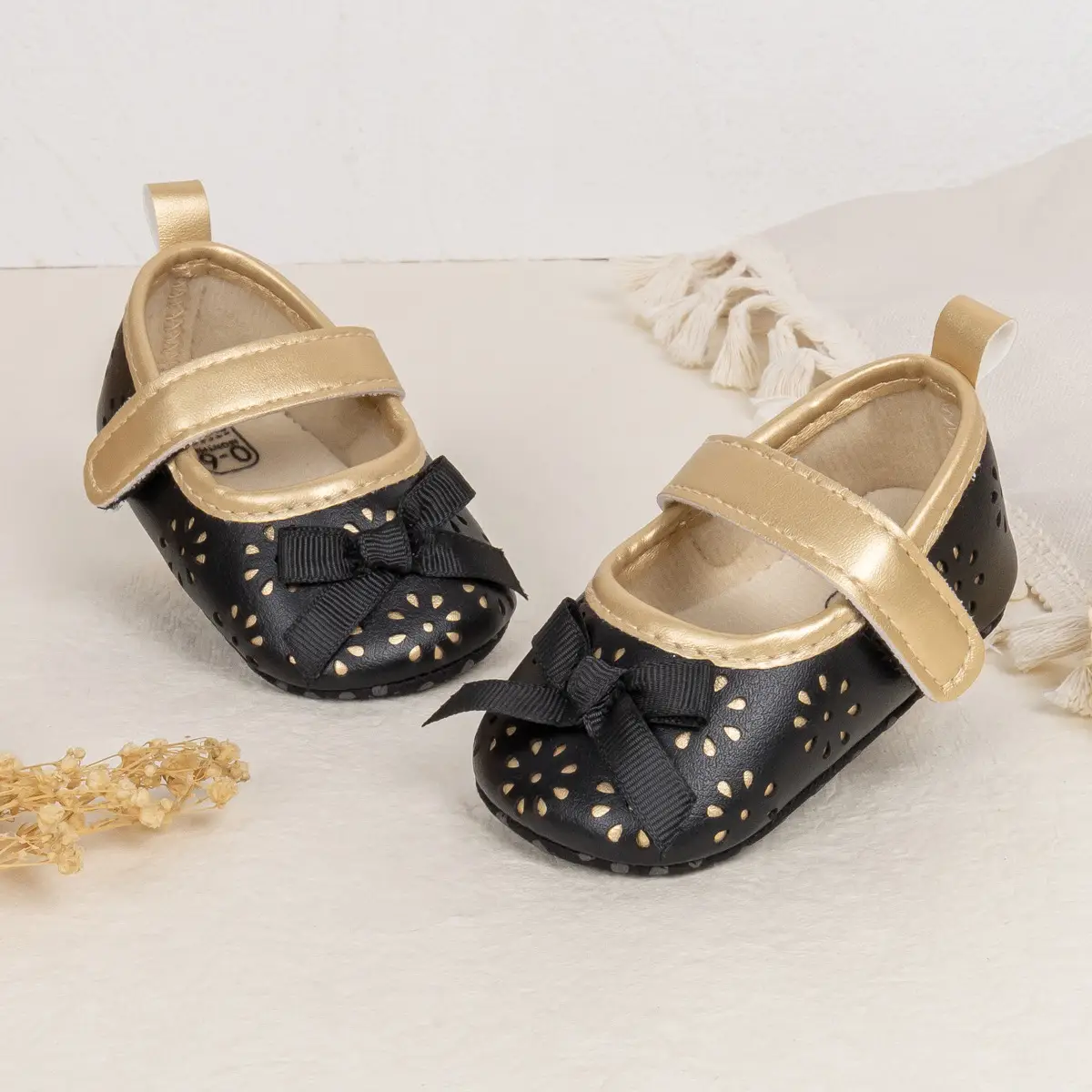 White Cut Out Baby Slippers for Girls — feature 18