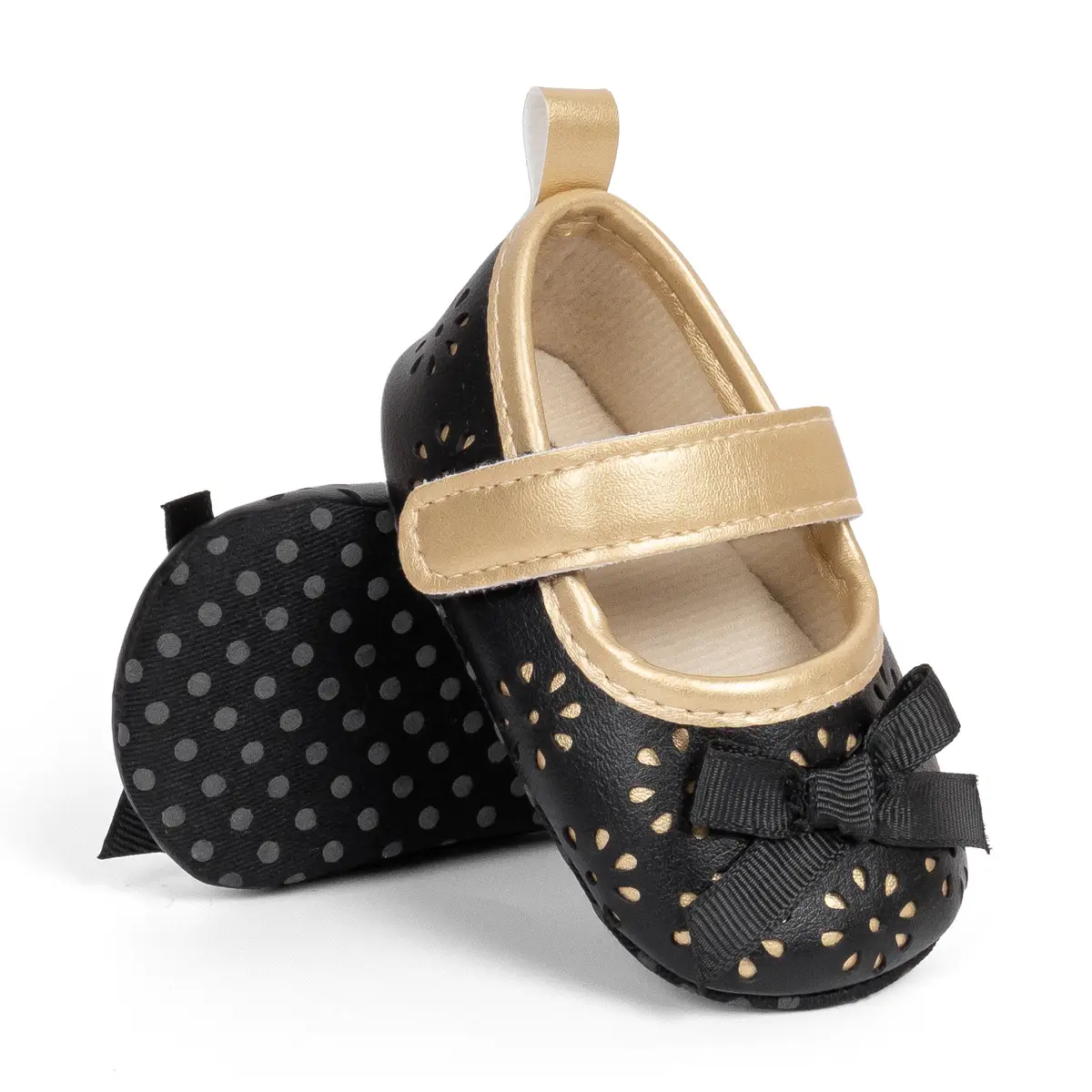 White Cut Out Baby Slippers for Girls — feature 29