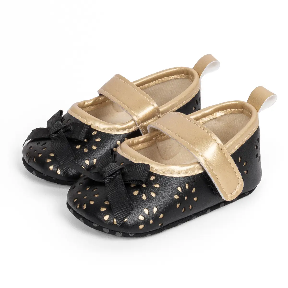 White Cut Out Baby Slippers for Girls