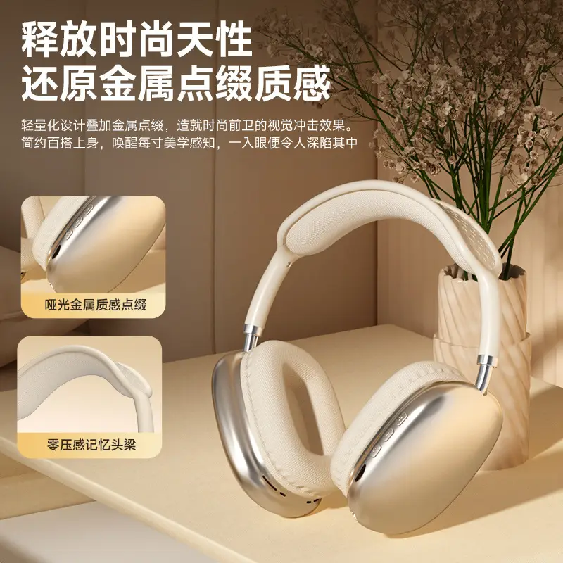 Pink Bluetooth Headset with ANC & Hi-Fi Audio - Image 13