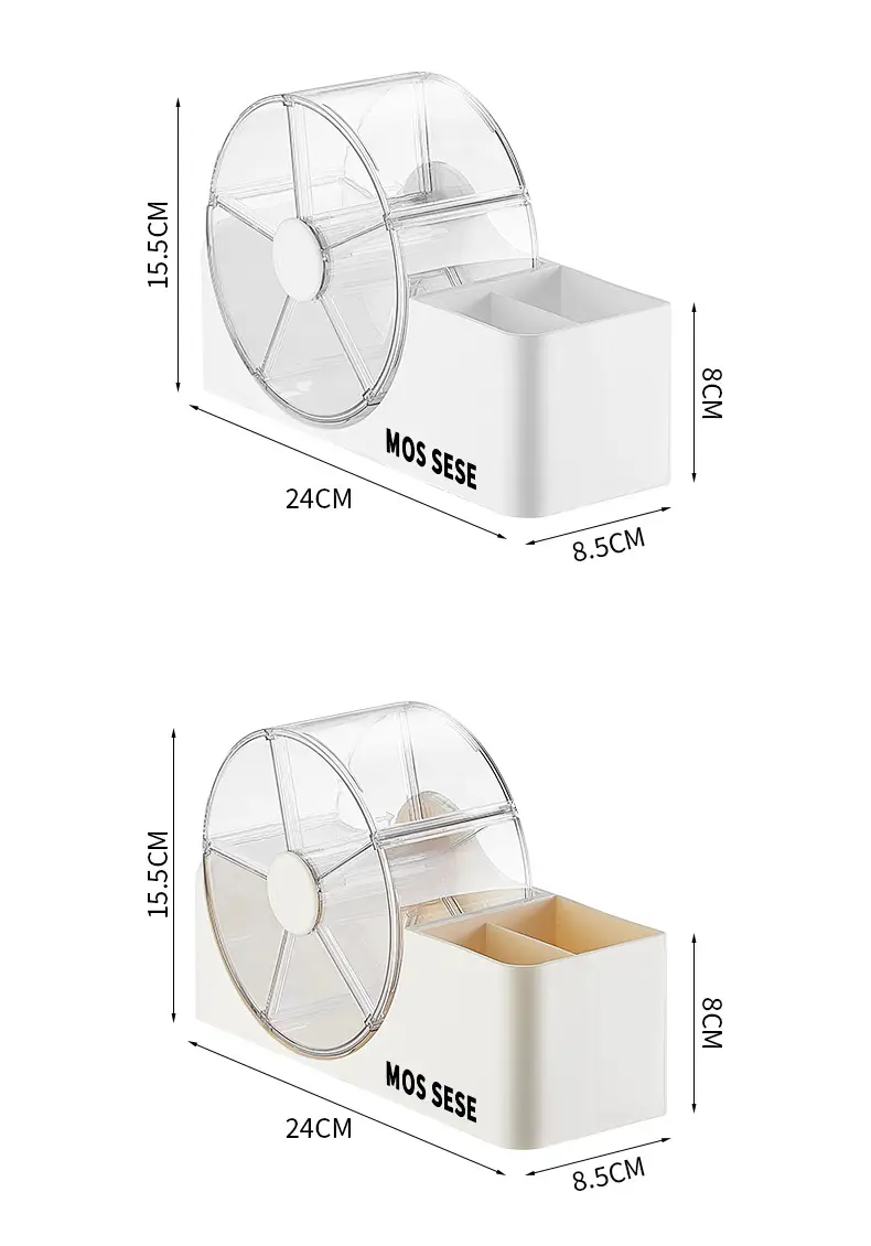 New Cosmetics Storage Box, Dressing Table, Skin Care Product Storage Rack with Rotating Organizer, Desktop Dust-Proof Cosmetic Box — feature 13
