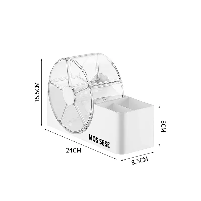 New Cosmetics Storage Box, Dressing Table, Skin Care Product Storage Rack with Rotating Organizer, Desktop Dust-Proof Cosmetic Box