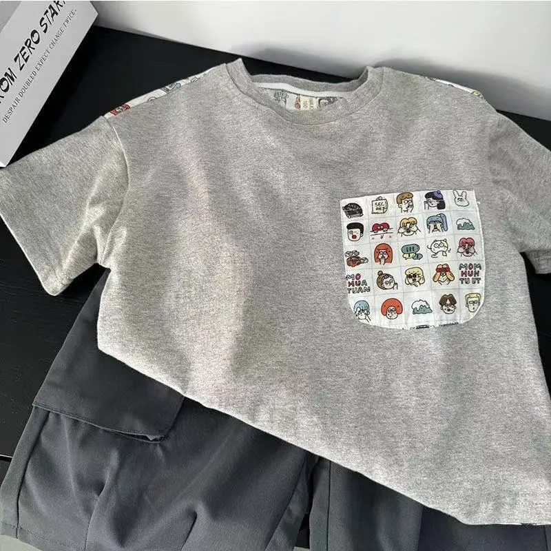 Boy Pure Cotton Cartoon Printed Summer T-Shirt — feature 5
