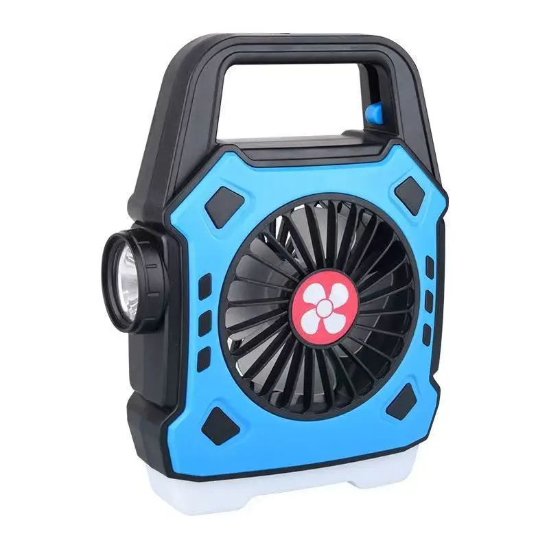 Portable Outdoor Camping Fan Lamp Blue Black Multi-Functional - Image 3