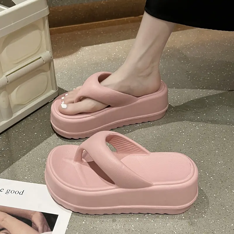 2025 New Style Flip-Flops for Women Summer Eva Thick-Soled Outer Wear Casual Fashion Seaside Beach Sandals and Slippers Non-Slip - Image 3