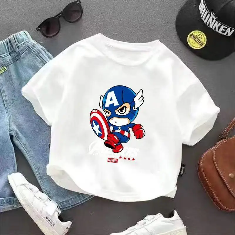 100% Cotton Heart Print Kids T-Shirt White Medium — feature 6