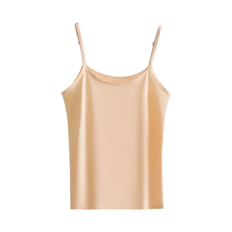 10A Antibacterial Pure Cotton Seamless Camisole Women's Adjustable Large Size Sleeveless Bottoming Vest Outer Wear Bottoming Shirt