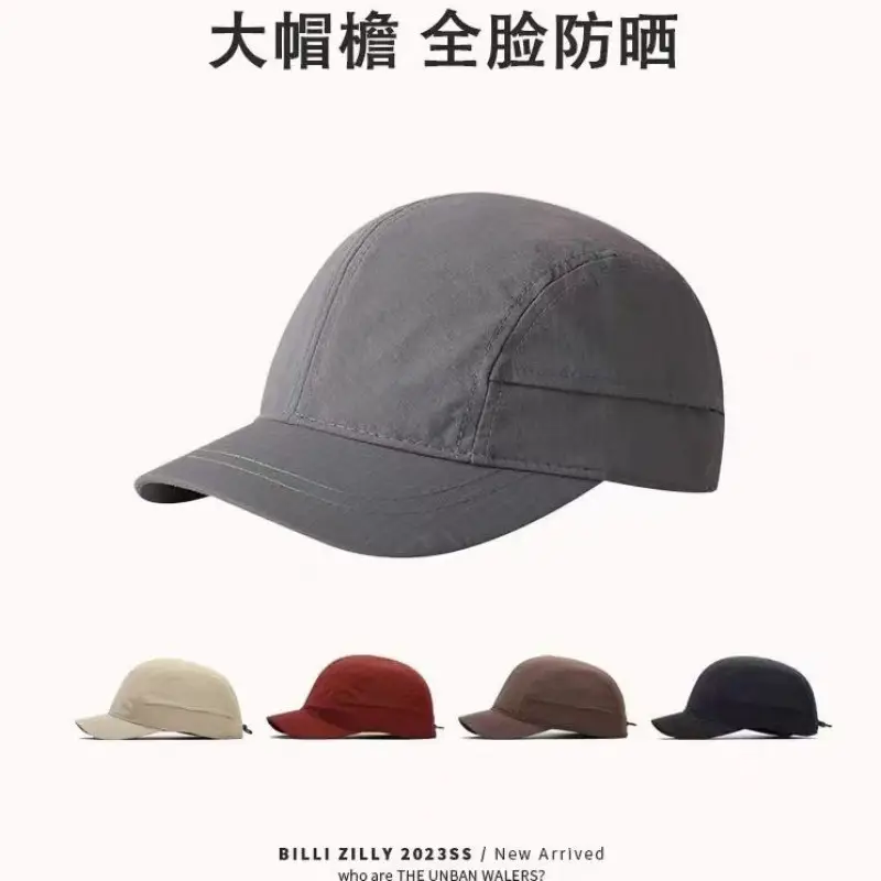 Japanese Style Sun Hat Gray Quick Dry Men's Cap - Image 6
